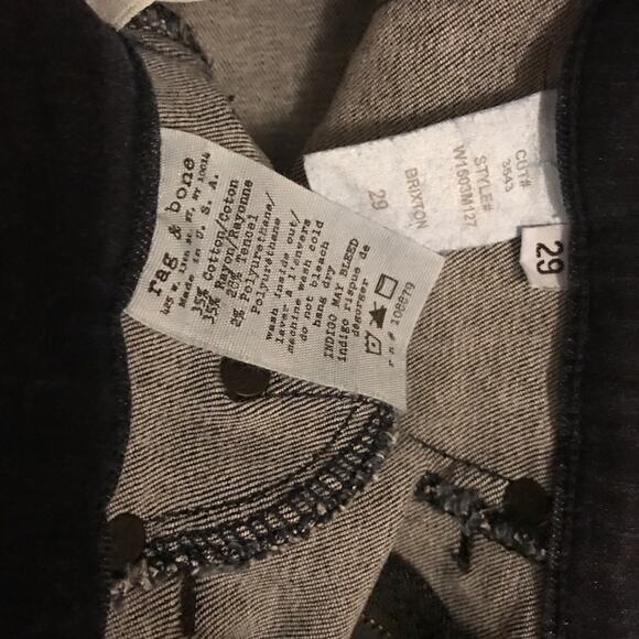 Rag & Bone Jeans Womens Size 29 Brixton Legging Denim NWT fall quiet luxury NWT - Picture 4 of 5